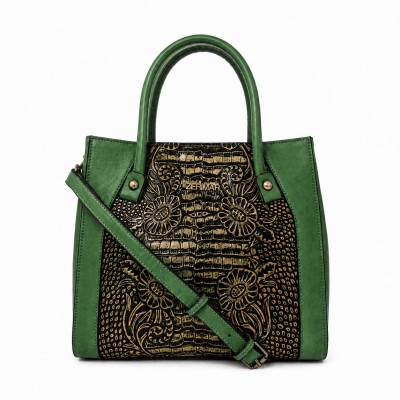 Double-handle leather bag 27x25x10 cm MEDINA