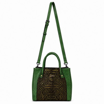 Double-handle leather bag 27x25x10 cm MEDINA