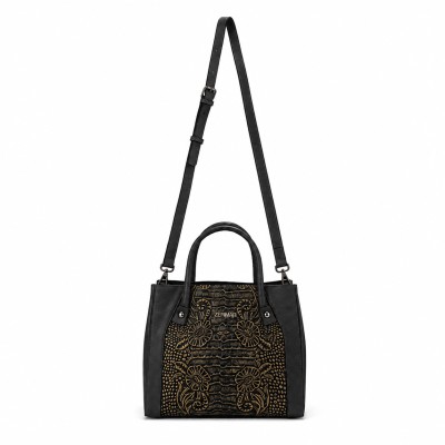 Double-handle leather bag 27x25x10 cm MEDINA