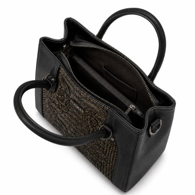 Double-handle leather bag 27x25x10 cm MEDINA