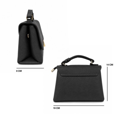Double-handle leather bag 19x14x8 cm LIVIA