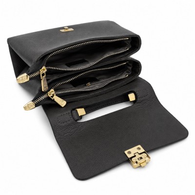 Double-handle leather bag 19x14x8 cm LIVIA