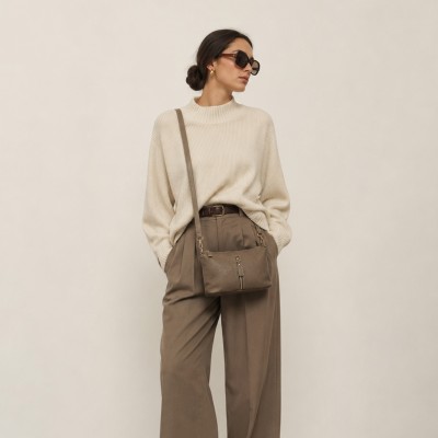 Multiway leather bag 25x19x9 cm LOOP