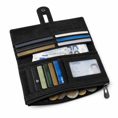 Multi-purpose leather wallet 19x9,5 cm