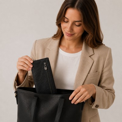 Multi-purpose leather wallet 19x9,5 cm