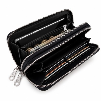 Multi-purpose leather wallet 19x10 cm