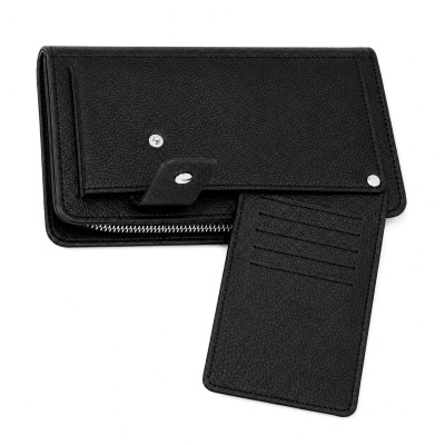 Multi-space leather wallet 21,5x11,5 cm