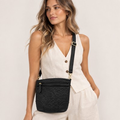 Leather crossbody bag 26x20x10 cm ZAHRA