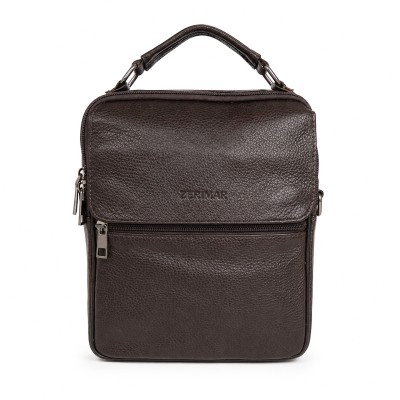 Leather shoulder bag OMEGA 20x26x6 cm