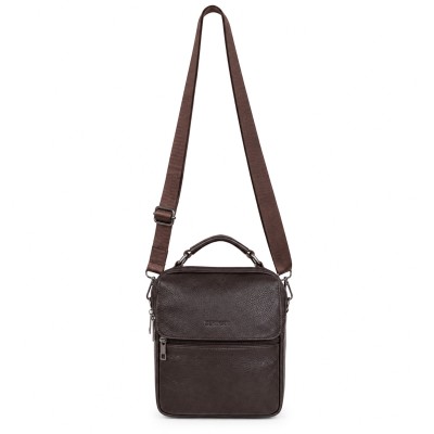 Leather shoulder bag OMEGA 20x26x6 cm