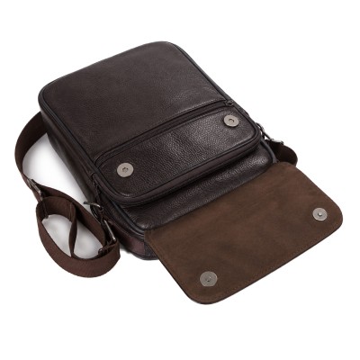 Leather shoulder bag OMEGA 20x26x6 cm