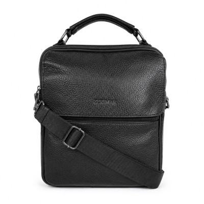 Leather shoulder bag OMEGA 20x26x6 cm