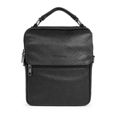 Leather shoulder bag OMEGA 20x26x6 cm