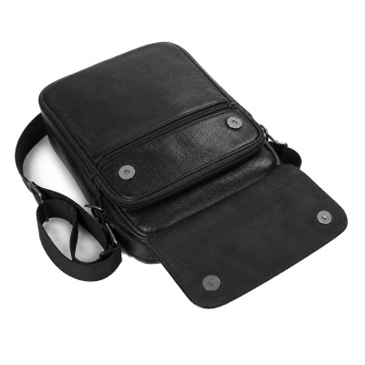 Leather shoulder bag OMEGA 20x26x6 cm
