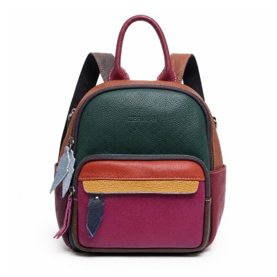 Natural leather backpack 23x24x9 cm YVON