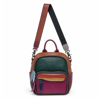 Natural leather backpack 23x24x9 cm YVON