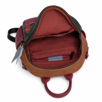 Natural leather backpack 23x24x9 cm YVON
