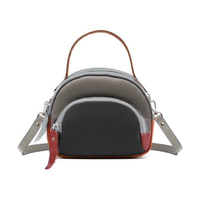 Leather handbag with double handles 18x16x8 cm FRUITS