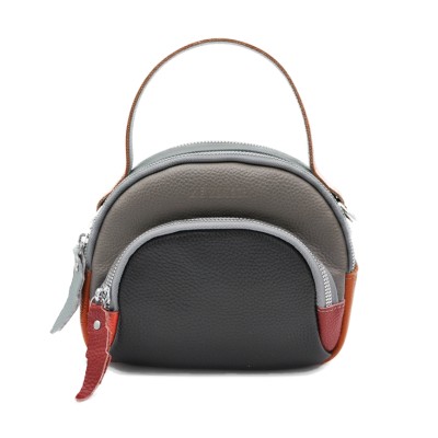 Leather handbag with double handles 18x16x8 cm FRUITS