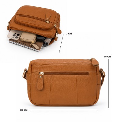 Leather crossbody bag 22x16x7 cm KOKI