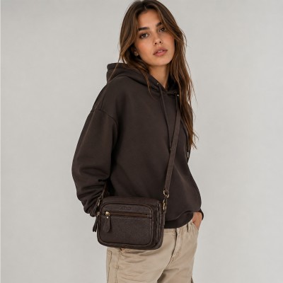 Leather crossbody bag 22x16x7 cm KOKI