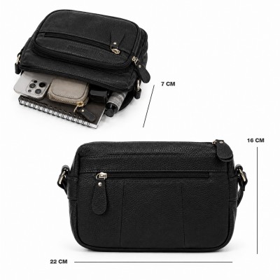 Leather crossbody bag 22x16x7 cm KOKI