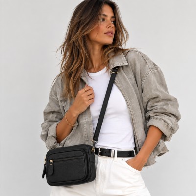 Leather crossbody bag 22x16x7 cm KOKI