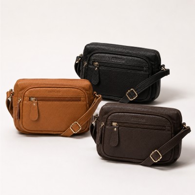 Leather crossbody bag 22x16x7 cm KOKI