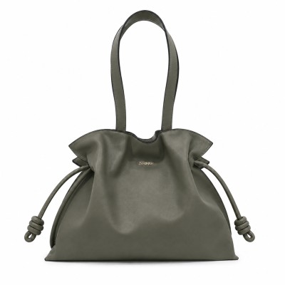 Large leather shoulder clutch bag 40x30x14 cm