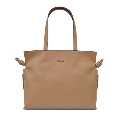 Large leather shoulder clutch bag 40x30x14 cm