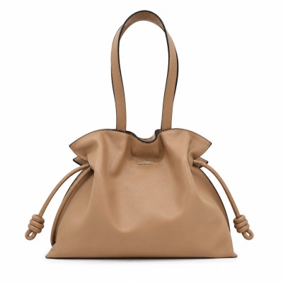 Large leather shoulder clutch bag 40x30x14 cm