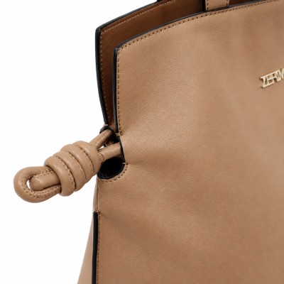Large leather shoulder clutch bag 40x30x14 cm