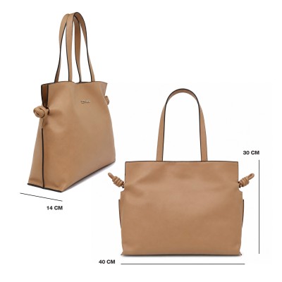 Large leather shoulder clutch bag 40x30x14 cm