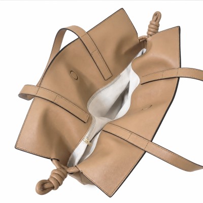 Large leather shoulder clutch bag 40x30x14 cm