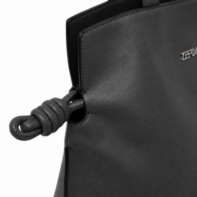 Large leather shoulder clutch bag 40x30x14 cm