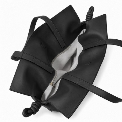 Large leather shoulder clutch bag 40x30x14 cm