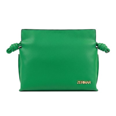 Small leather crossbody clutch bag 24x18x9.5 cm