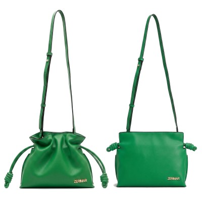 Small leather crossbody clutch bag 24x18x9.5 cm