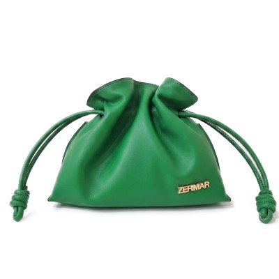 Small leather crossbody clutch bag 24x18x9.5 cm