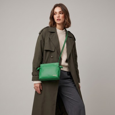 Small leather crossbody clutch bag 24x18x9.5 cm