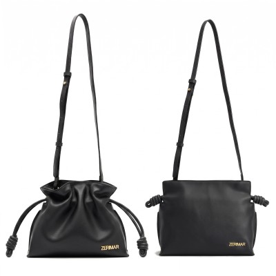Small leather crossbody clutch bag 24x18x9.5 cm