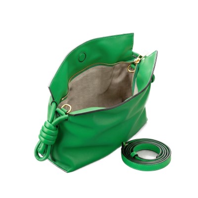 Small leather crossbody clutch bag 24x18x9.5 cm