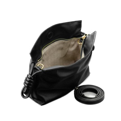 Small leather crossbody clutch bag 24x18x9.5 cm
