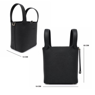 Handheld basket bag with padlock and key 22x19x13 cm