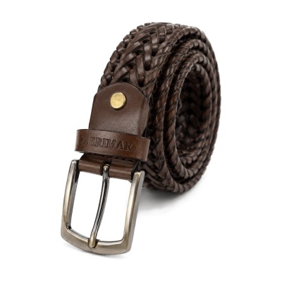 Braided leather belt DADE