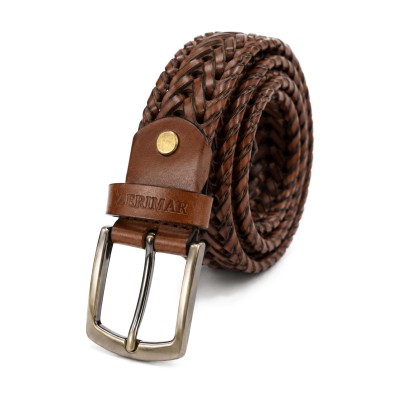 Braided leather belt DADE