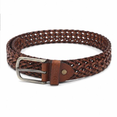 Braided leather belt DADE
