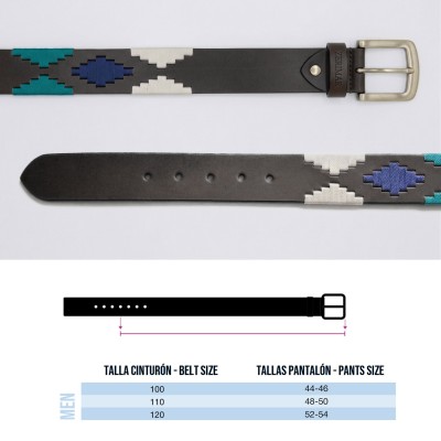 38 mm leather belt AZTEK model