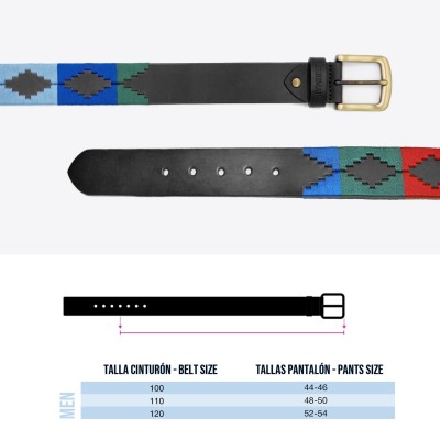 38 mm leather belt PAMPA model