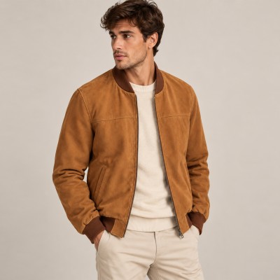 Men's suede bomber jacket JEREZ